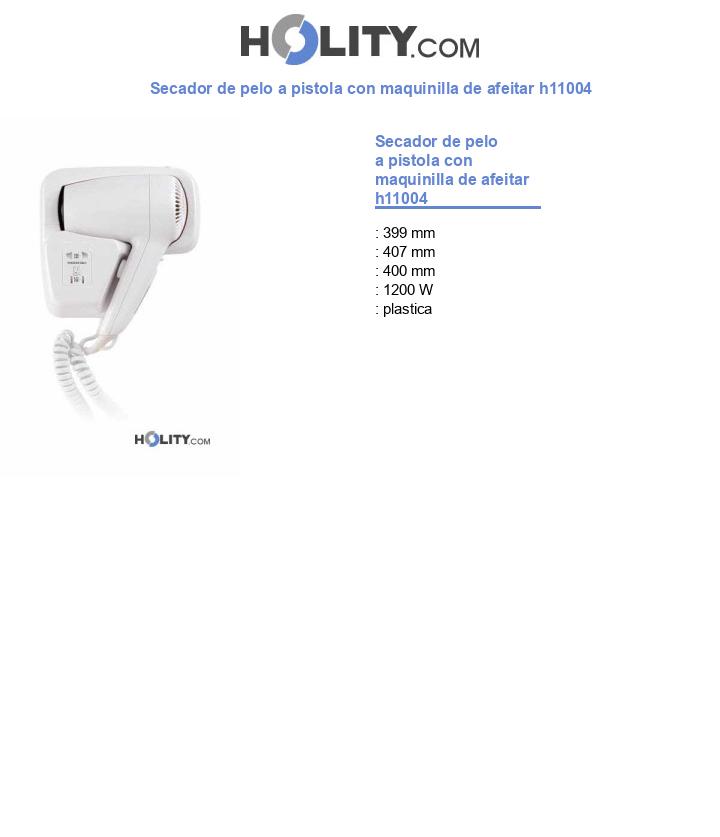 Secador de pelo a pistola con maquinilla de afeitar h11004