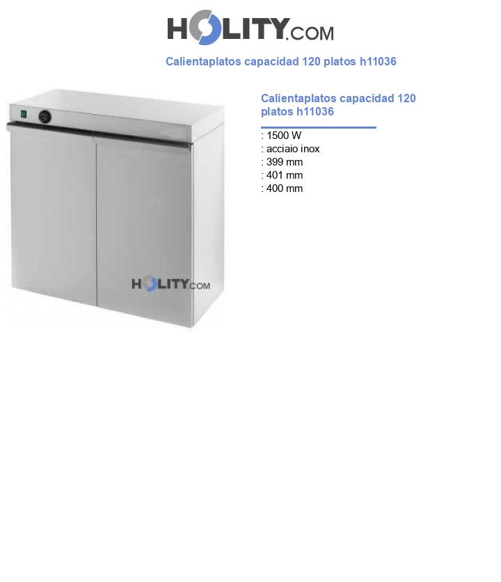 Calientaplatos capacidad 120 platos h11036