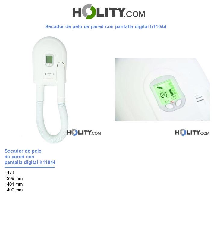 Secador de pelo de pared con pantalla digital h11044