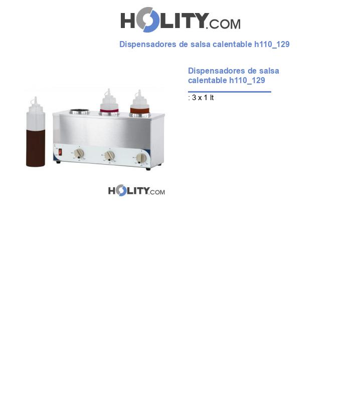 Dispensadores de salsa calentable h110_129
