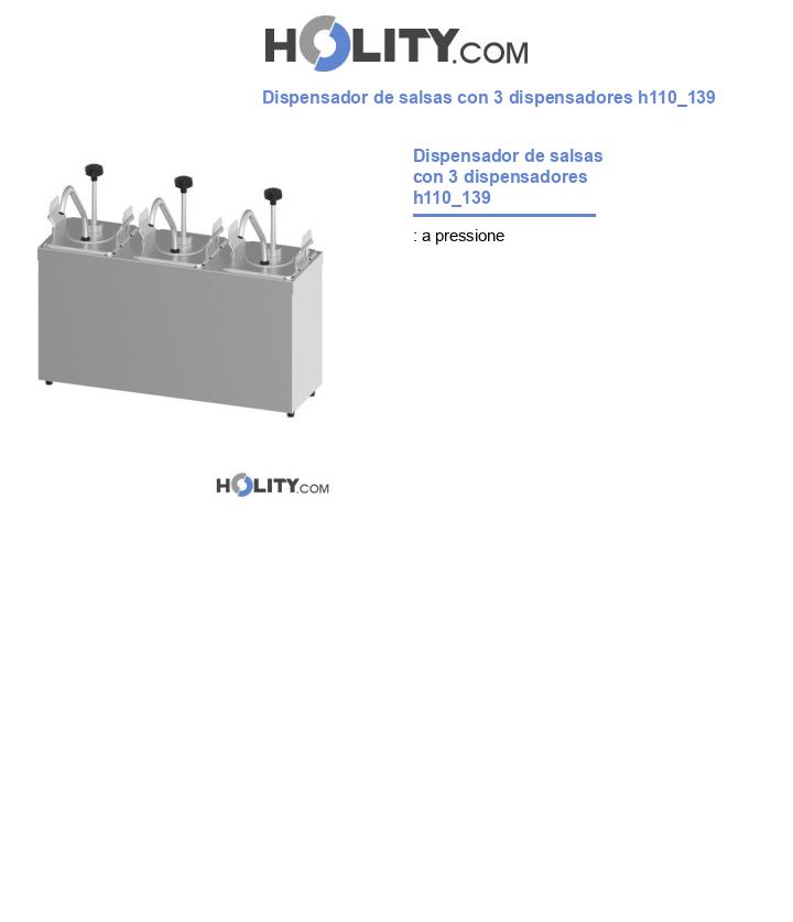 Dispensador de salsas con 3 dispensadores h110_139