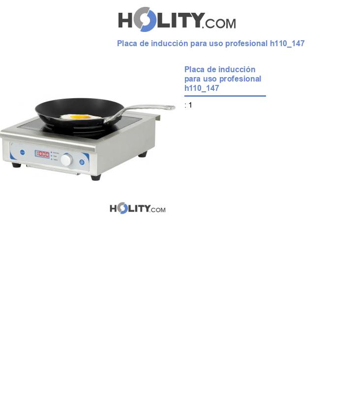 Placa de inducción para uso profesional h110_147