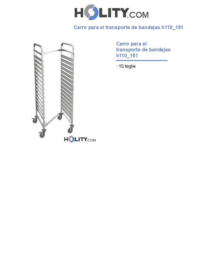 Carro para el transporte de bandejas h110_161