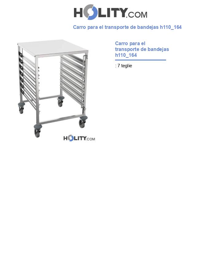 Carro para el transporte de bandejas h110_164