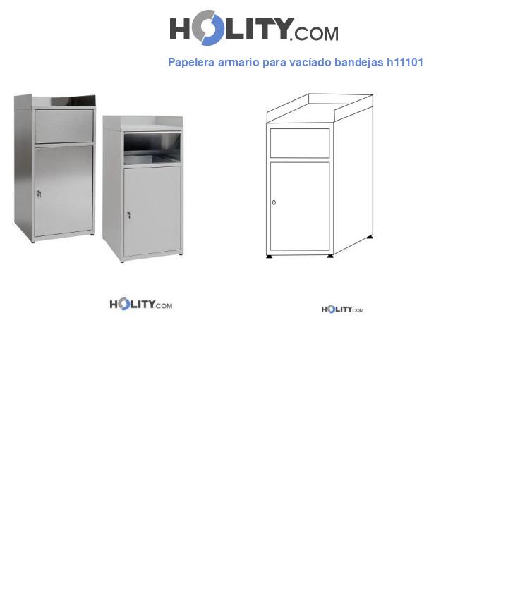 Papelera armario para vacíado bandejas h11101