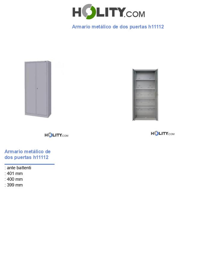 Armario metálico de dos puertas h11112