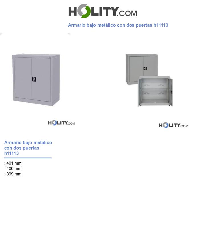 Armario bajo metálico con dos puertas h11113