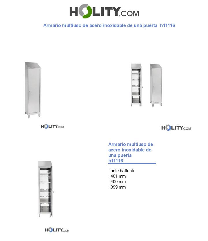 Armario multiuso de acero inoxidable de una puerta  h11116