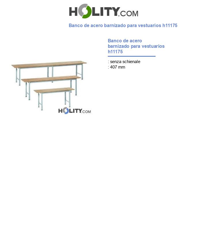 Banco de acero barnizado para vestuarios h11175