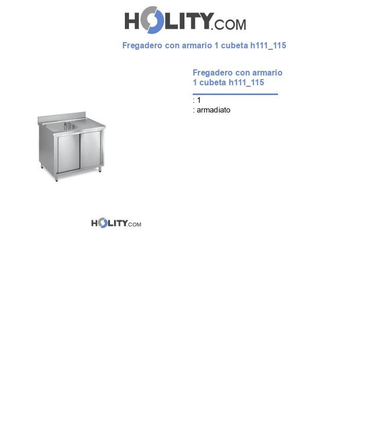 Fregadero con armario 1 cubeta h111_115