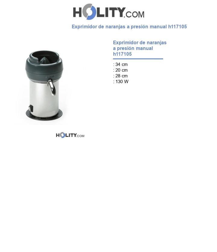 Exprimidor de naranjas a presión manual h117105