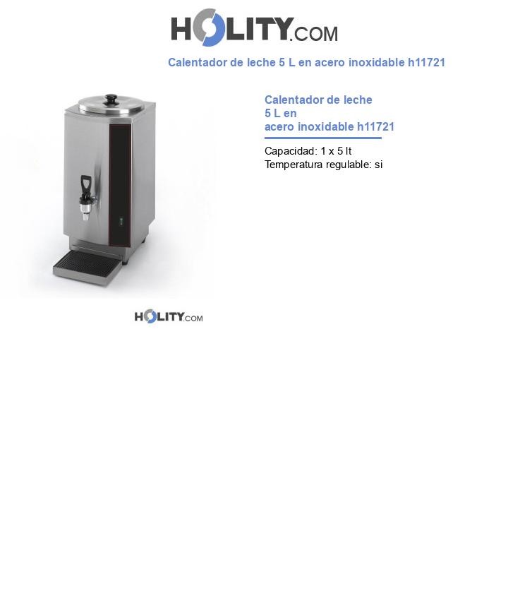 Calentador de leche 5 L en acero inoxidable h11721
