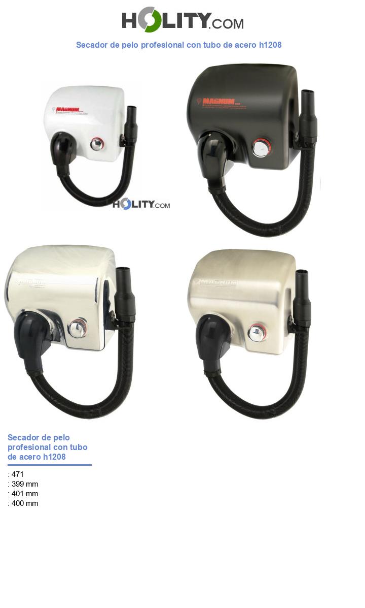 Secador de pelo profesional con tubo de acero h1208
