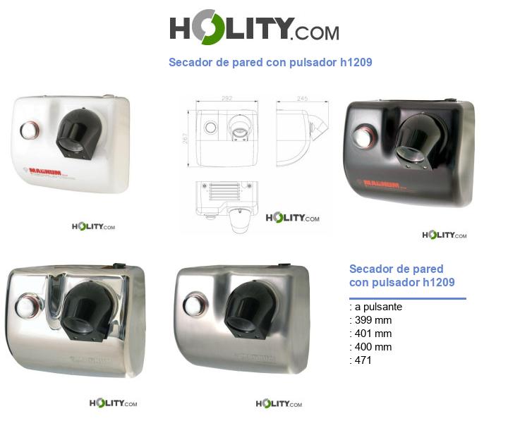 Secador de pared con pulsador h1209