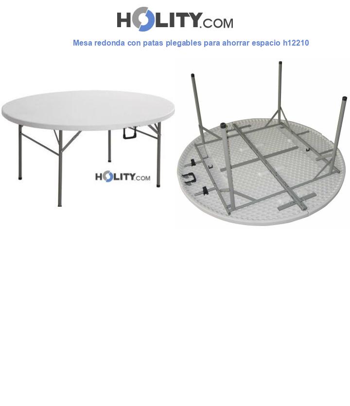 Mesa redonda con patas plegables para ahorrar espacio h12210