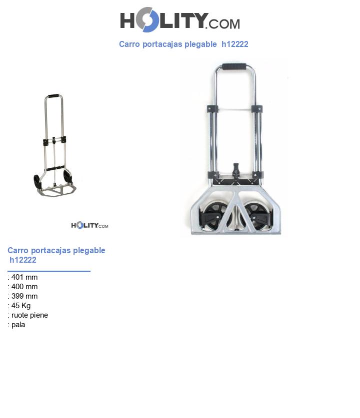 Carro portacajas plegable  h12222
