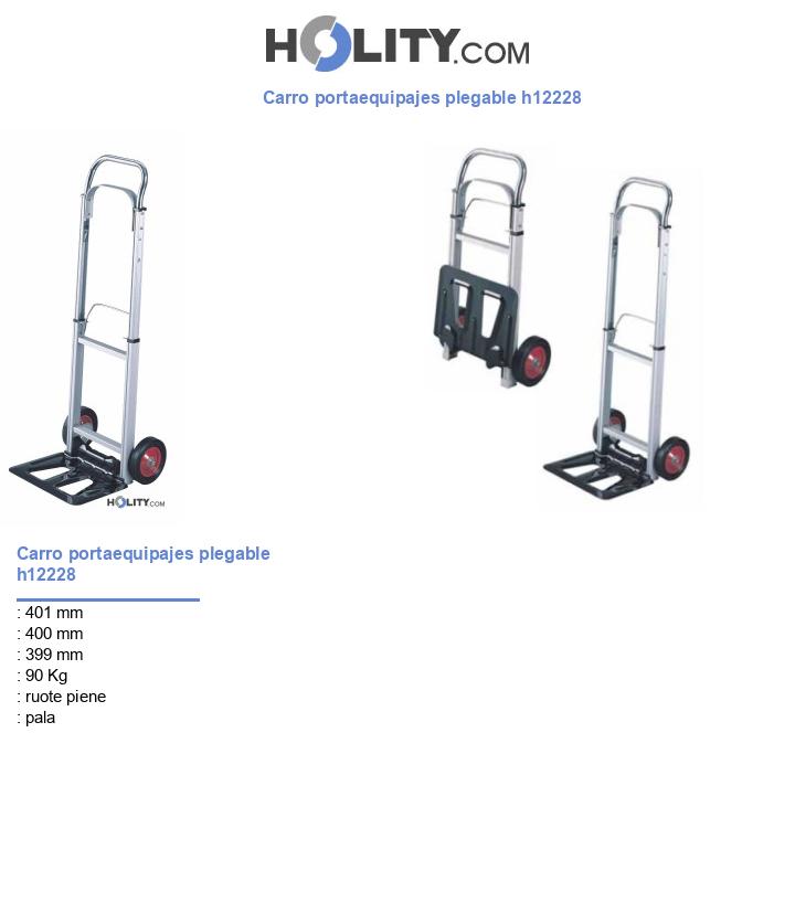 Carro portaequipajes plegable h12228