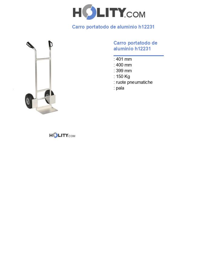 Carro portatodo de aluminio h12231