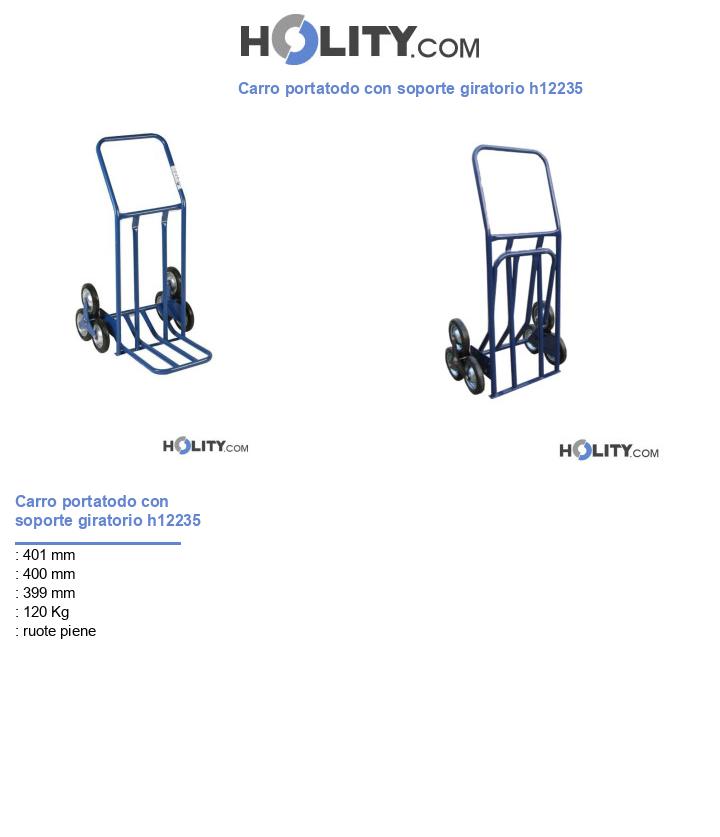 Carro portatodo con soporte giratorio h12235