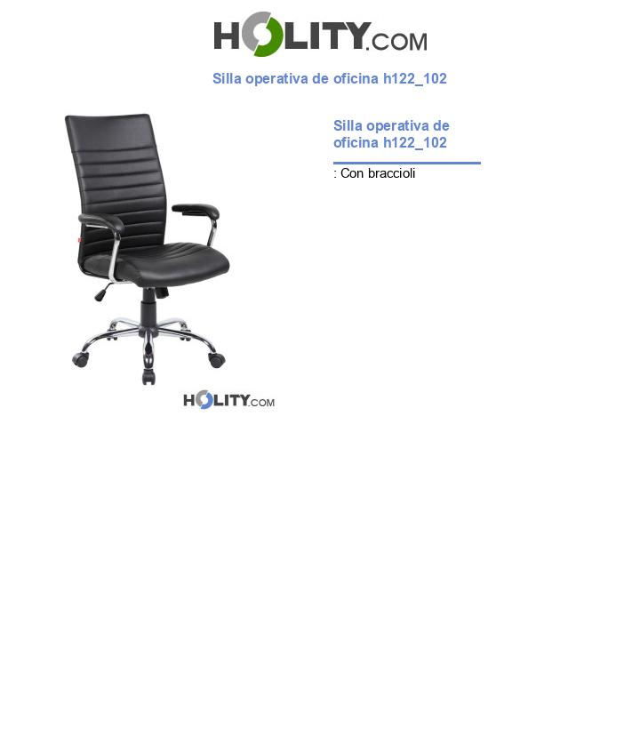 Silla operativa de oficina h122_102