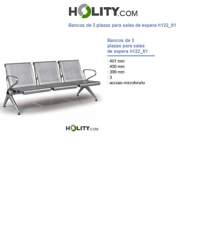 Bancos de 3 plazas para salas de espera h122_61