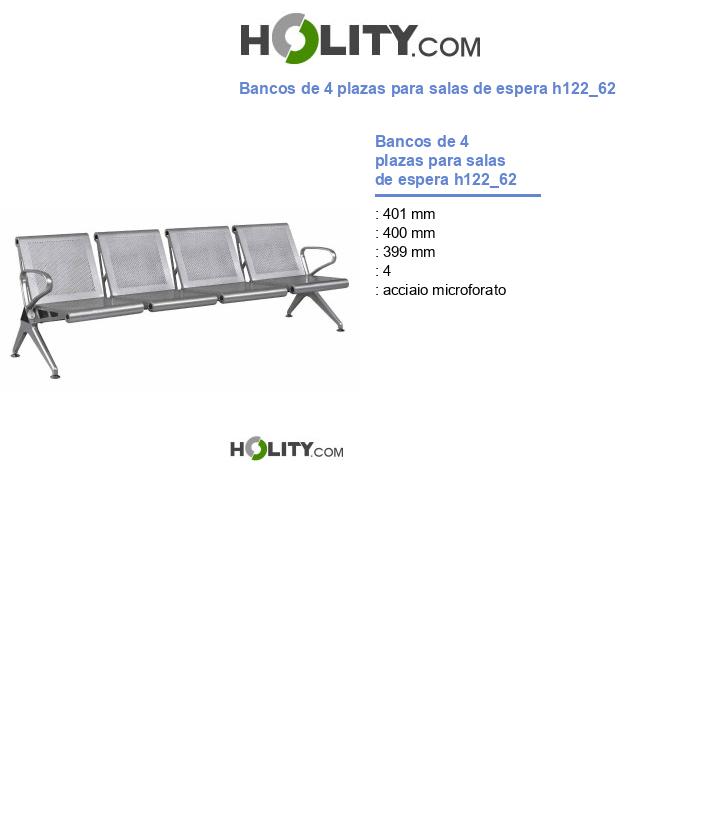 Bancos de 4 plazas para salas de espera h122_62