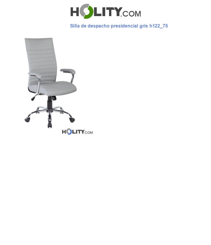 Silla de despacho presidencial gris h122_75