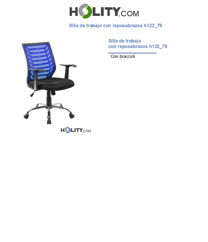 Silla de trabajo con reposabrazos h122_79