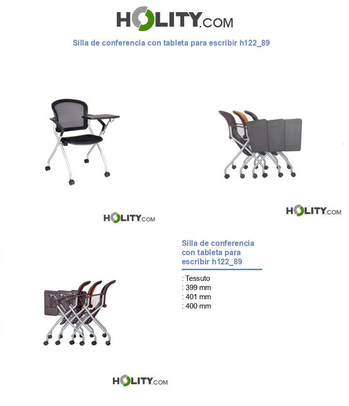 Silla de conferencia con tableta para escribir h122_89