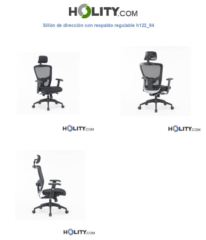 Sillón de dirección con respaldo regulable h122_94