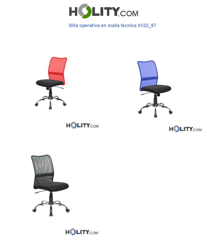 Silla operativa en malla técnica h122_97