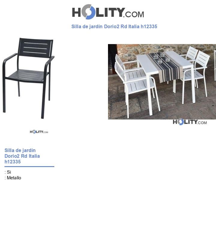 Silla de jardÃn Dorio2 Rd Italia h12335