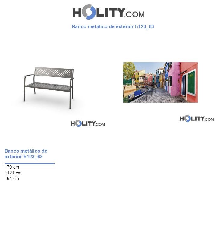 Banco metálico de exterior h123_63