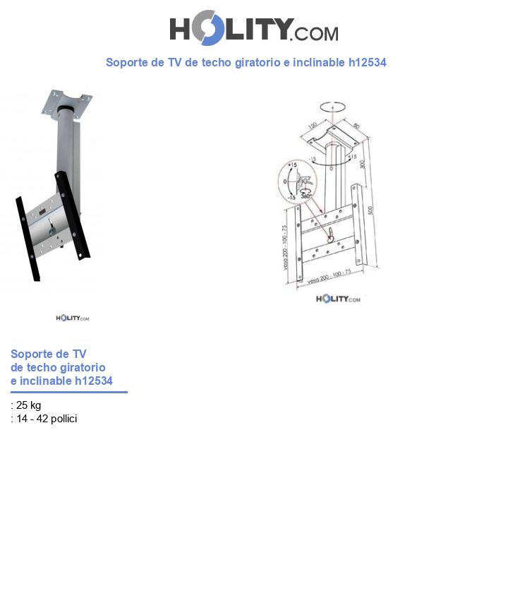 Soporte de TV de techo giratorio e inclinable h12534