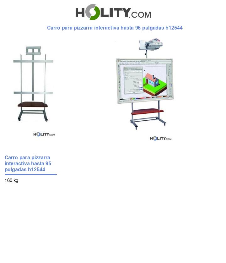 Carro para pizzarra interactiva hasta 95 pulgadas h12544