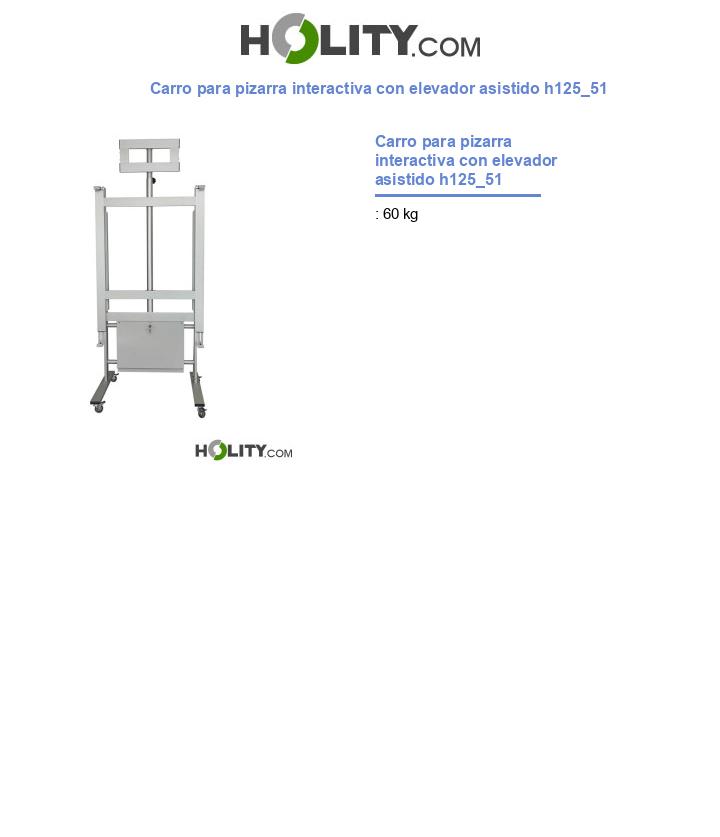 Carro para pizarra interactiva con elevador asistido h125_51