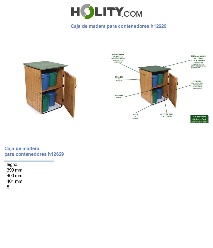 Caja de madera para contenedores h12629