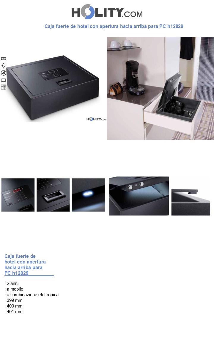 Caja fuerte de hotel con apertura hacia arriba para PC h12829