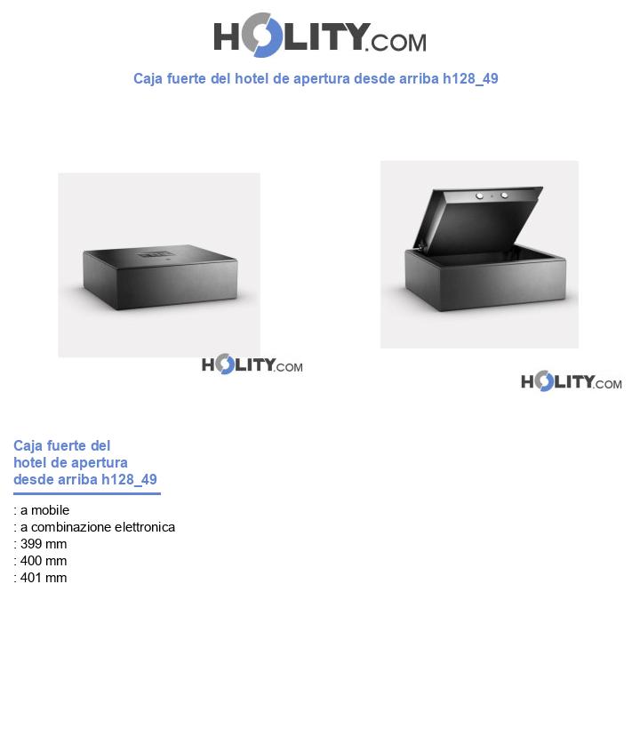 Caja fuerte del hotel de apertura desde arriba h128_49
