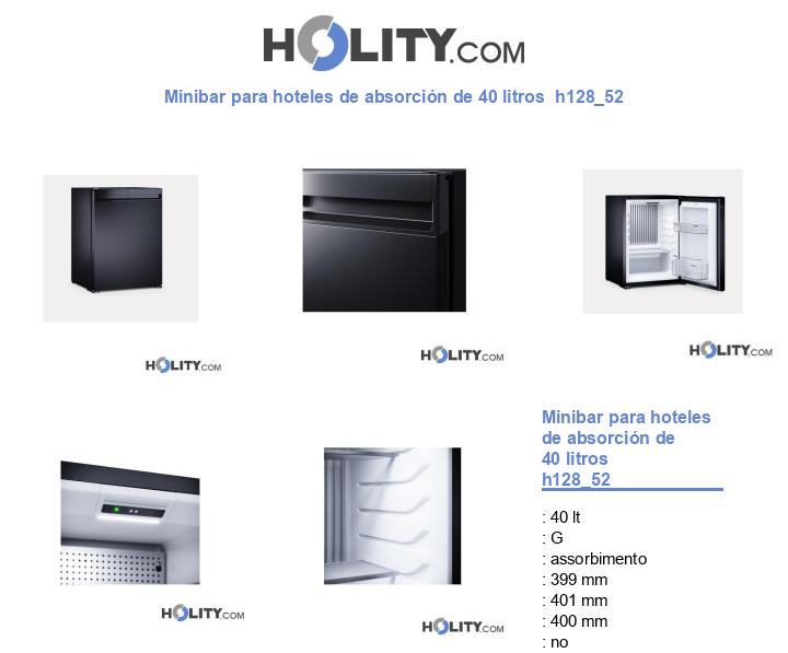 Minibar para hoteles de absorción de 40 litros  h128_52