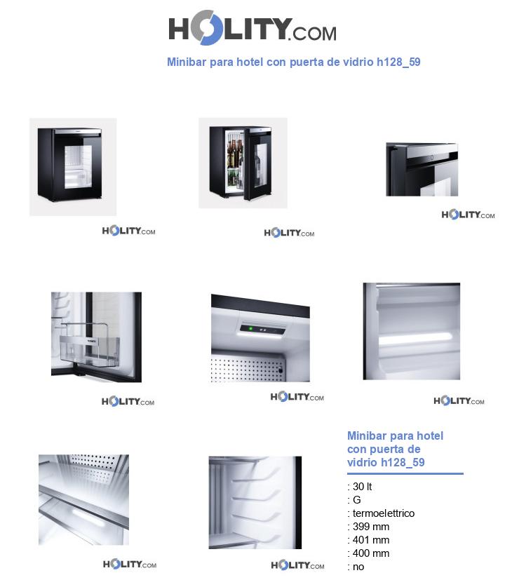 Minibar para hotel con puerta de vidrio h128_59
