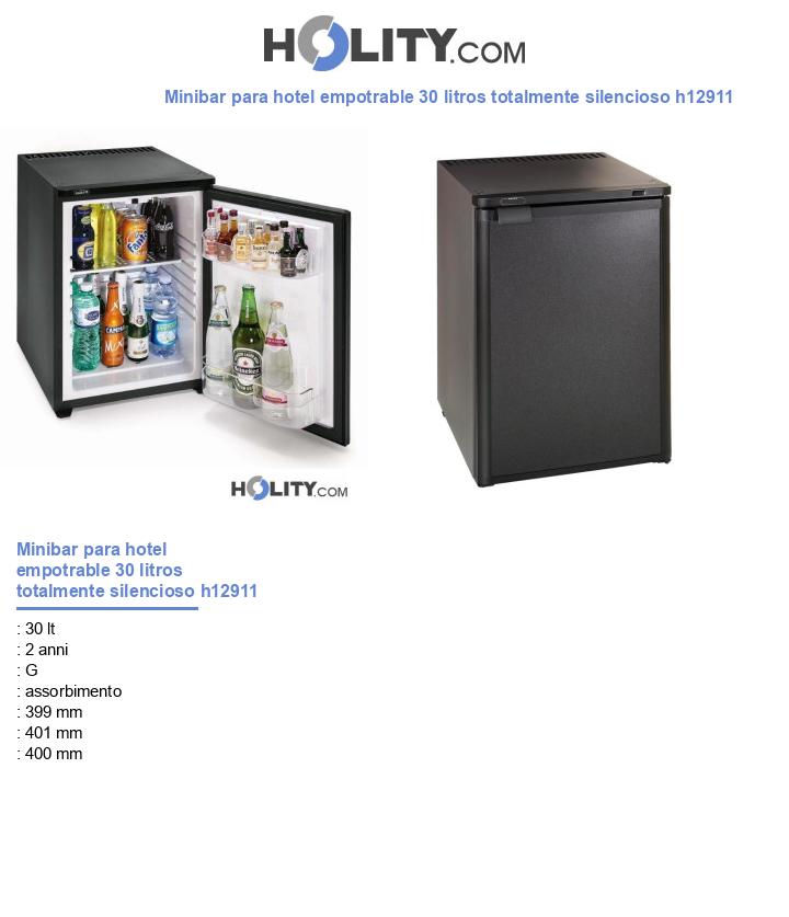 Minibar para hotel empotrable 30 litros totalmente silencioso h12911