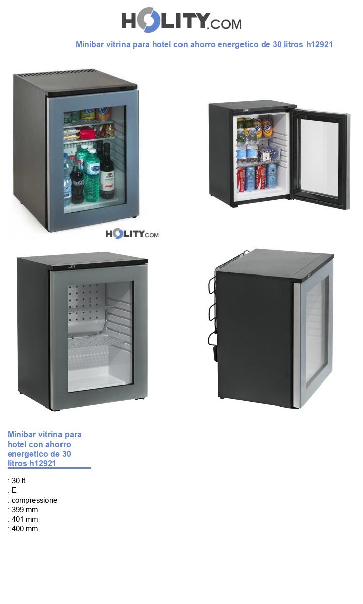 Minibar vitrina para hotel con ahorro energetico de 30 litros h12921