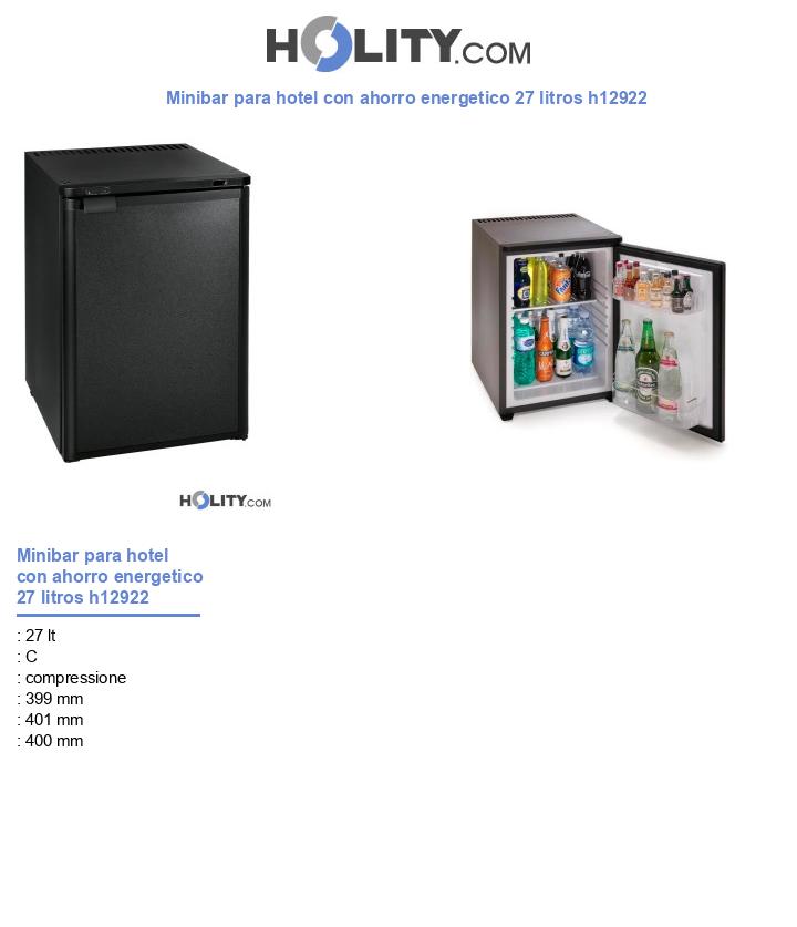 Minibar para hotel con ahorro energetico 27 litros h12922
