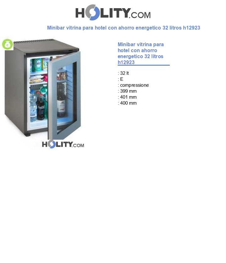 Minibar vitrina para hotel con ahorro energetico 32 litros h12923