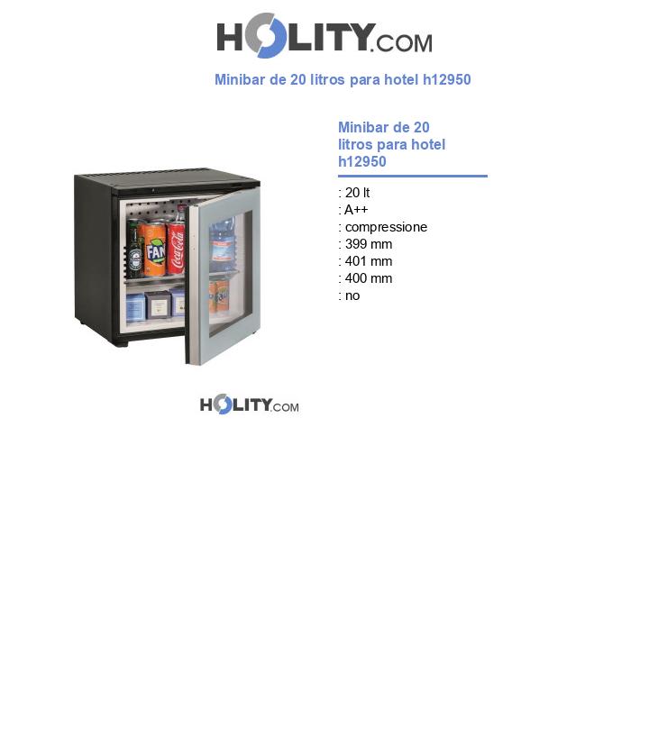 Minibar de 20 litros para hotel h12950