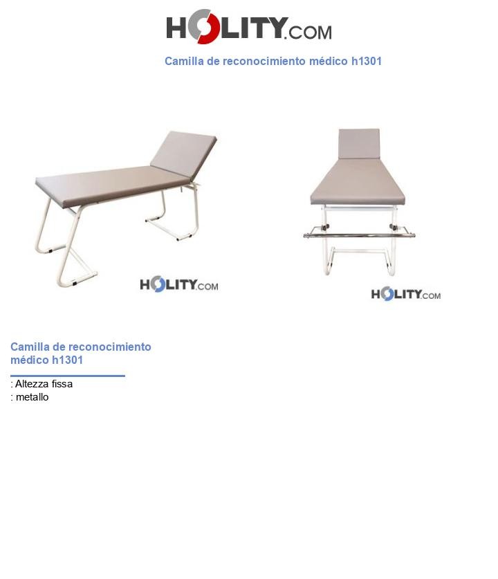 Camilla de reconocimiento médico h1301