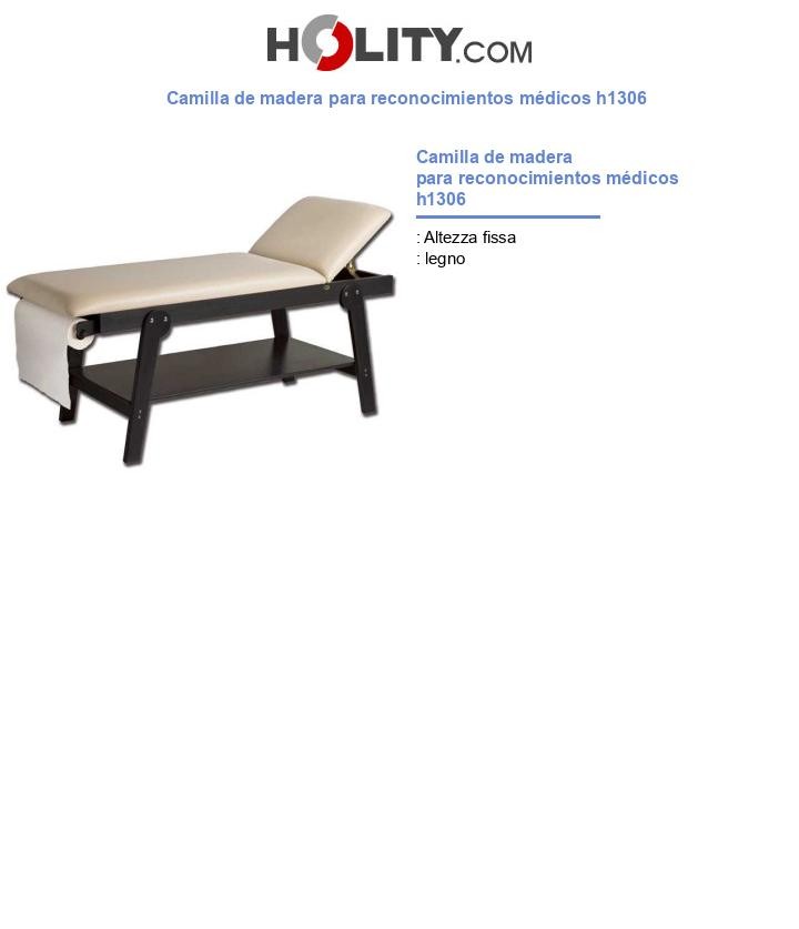 Camilla de madera para reconocimientos médicos h1306