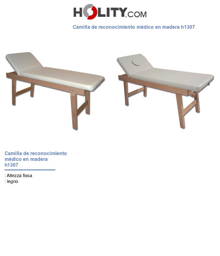 Camilla de reconocimiento médico en madera h1307