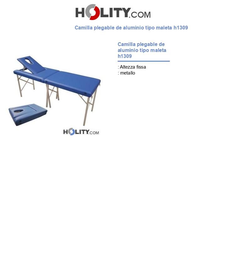 Camilla plegable de aluminio tipo maleta h1309